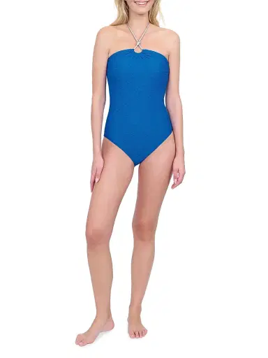 Gottex Swimwear Women's Harbourside Knotted Bandeau Halter One-Piece Swimsuit - Cobalt - Size 14 | Thumbnail 2 Gottex Swimwear Women's Harbourside Knotted Bandeau Halter One-Piece Swimsuit - Cobalt - Size 14 | Thumbnail 2
