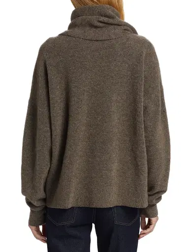 Toteme Women's Draped-Scarf Knit Sweater - Truffle | Thumbnail 5 Toteme Women's Draped-Scarf Knit Sweater - Truffle | Thumbnail 5