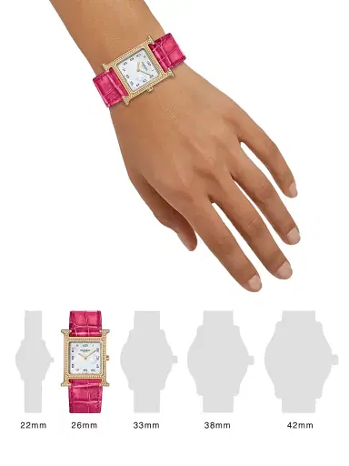HERMÈS Women's Heure H 18K Rose Gold, 0.45 TCW Diamond & Alligator Strap Watch/26MM - Pink | Thumbnail 2 HERMÈS Women's Heure H 18K Rose Gold, 0.45 TCW Diamond & Alligator Strap Watch/26MM - Pink | Thumbnail 2