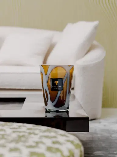 Baobab Collection Stones Max10 Agate Candle - White Brown | Thumbnail 3 Baobab Collection Stones Max10 Agate Candle - White Brown | Thumbnail 3