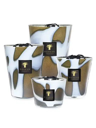 Baobab Collection Stones Max10 Agate Candle - White Brown | Thumbnail 5 Baobab Collection Stones Max10 Agate Candle - White Brown | Thumbnail 5