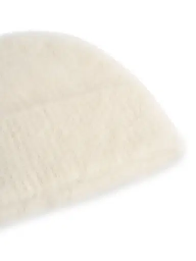 TOTEME Women's Alpaca Rib-Knit Beanie - Milk | Thumbnail 2 TOTEME Women's Alpaca Rib-Knit Beanie - Milk | Thumbnail 2
