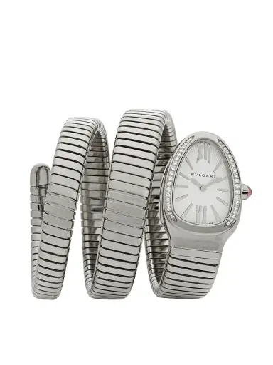 BVLGARI Women's Serpenti Tubogas Stainless Steel & Diamond Double Twist Watch - Silver | Thumbnail 1 BVLGARI Women's Serpenti Tubogas Stainless Steel & Diamond Double Twist Watch - Silver | Thumbnail 1