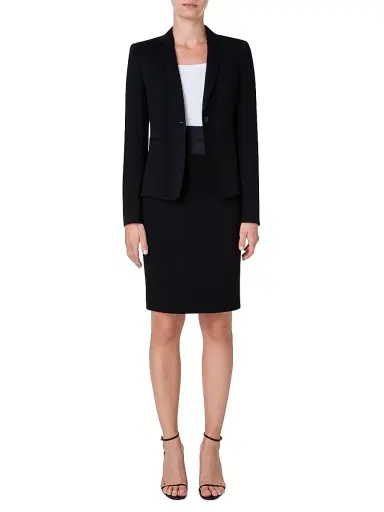 Akris punto Women's Elements Jersey One-Button Blazer - Black - Size 2 | Thumbnail 2 Akris punto Women's Elements Jersey One-Button Blazer - Black - Size 2 | Thumbnail 2