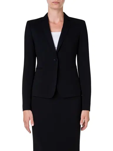 Akris punto Women's Elements Jersey One-Button Blazer - Black - Size 2 | Thumbnail 3 Akris punto Women's Elements Jersey One-Button Blazer - Black - Size 2 | Thumbnail 3