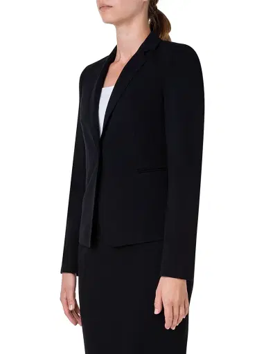 Akris punto Women's Elements Jersey One-Button Blazer - Black - Size 2 | Thumbnail 4 Akris punto Women's Elements Jersey One-Button Blazer - Black - Size 2 | Thumbnail 4