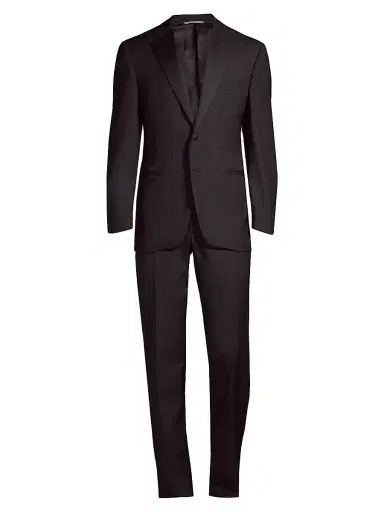 Canali Men's Notch Lapel Tuxedo - Black - Size 50 | Thumbnail 1 Canali Men's Notch Lapel Tuxedo - Black - Size 50 | Thumbnail 1