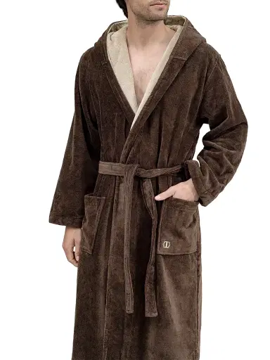 Togas Women's Art Line Bathrobe - Warm Chocolate Beige - Size XL | Thumbnail 6 Togas Women's Art Line Bathrobe - Warm Chocolate Beige - Size XL | Thumbnail 6