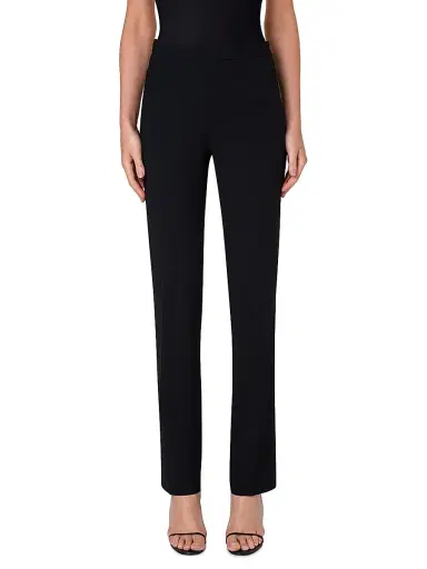 Akris punto Women's Francoise Wool Pants - Black - Size 16 | Thumbnail 2 Akris punto Women's Francoise Wool Pants - Black - Size 16 | Thumbnail 2