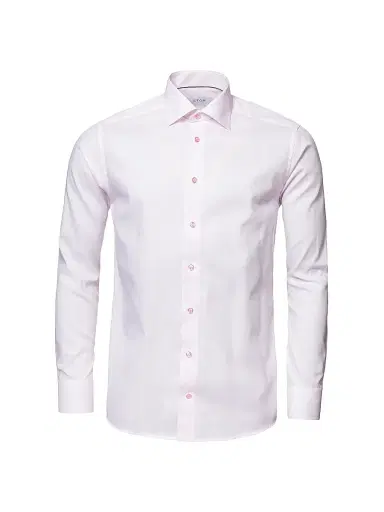 Eton Men's Slim-Fit Textured Solid Shirt - Pink Red - Size 17.5 | Thumbnail 2 Eton Men's Slim-Fit Textured Solid Shirt - Pink Red - Size 17.5 | Thumbnail 2