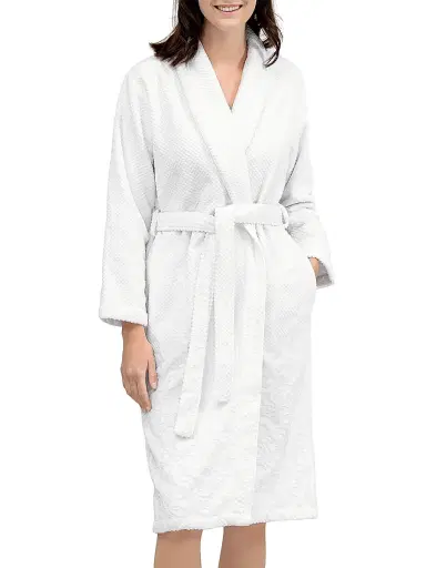 Togas Women's Michelle Cotton Bathrobe - White - Size XL | Thumbnail 3 Togas Women's Michelle Cotton Bathrobe - White - Size XL | Thumbnail 3