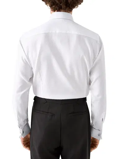 Eton Men's Contemporary-Fit Semi Solid Dobby Shirt - White - Size 18.5 | Thumbnail 4 Eton Men's Contemporary-Fit Semi Solid Dobby Shirt - White - Size 18.5 | Thumbnail 4