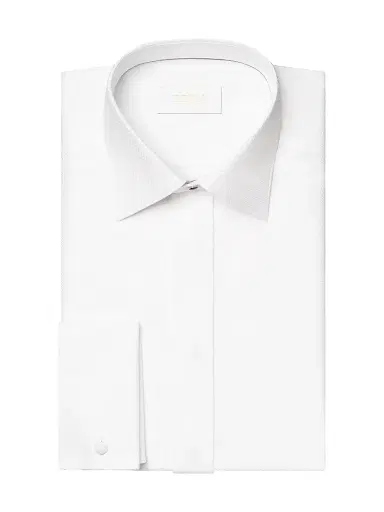 Eton Men's Contemporary-Fit Semi Solid Dobby Shirt - White - Size 18.5 | Thumbnail 1 Eton Men's Contemporary-Fit Semi Solid Dobby Shirt - White - Size 18.5 | Thumbnail 1