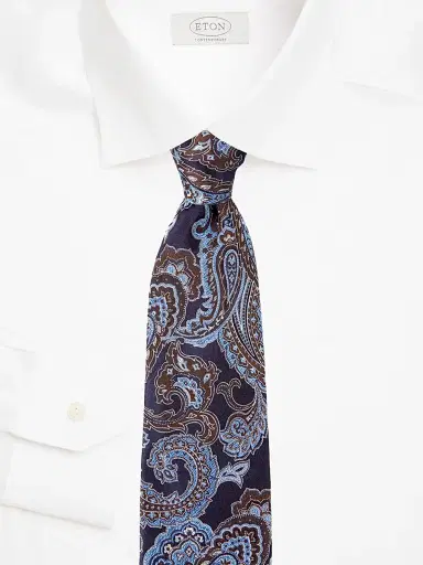 Eton Men's Paisley Silk Tie | Thumbnail 2 Eton Men's Paisley Silk Tie | Thumbnail 2