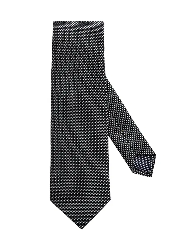 Men's Geometric Silk Tie - Black Men's Geometric Silk Tie - Black
