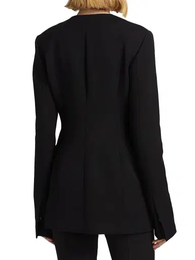 TOTEME Women's Collarless Cinched Jacket - Black - Size 8 | Thumbnail 5 TOTEME Women's Collarless Cinched Jacket - Black - Size 8 | Thumbnail 5