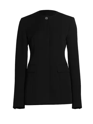 TOTEME Women's Collarless Cinched Jacket - Black - Size 8 | Thumbnail 1 TOTEME Women's Collarless Cinched Jacket - Black - Size 8 | Thumbnail 1