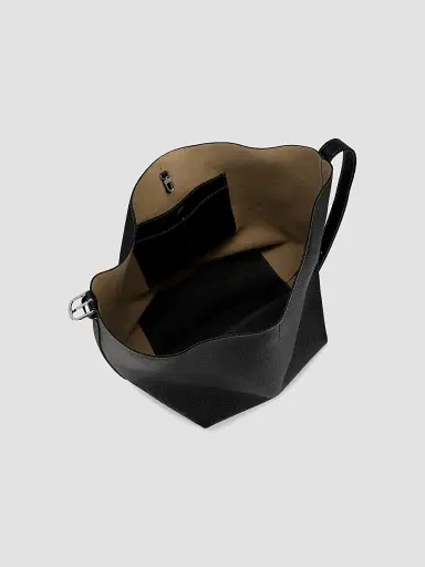 TOTEME Women's Belted Leather Tote Bag - Black | Thumbnail 3 TOTEME Women's Belted Leather Tote Bag - Black | Thumbnail 3