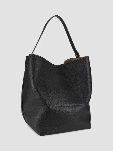 TOTEME Women's Belted Leather Tote Bag - Black | Thumbnail 4 TOTEME Women's Belted Leather Tote Bag - Black | Thumbnail 4