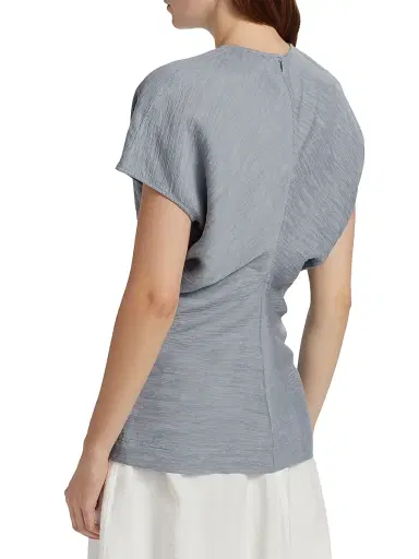 Toteme Women's Crinkled Slouch-Waist Top - Mistral | Thumbnail 5 Toteme Women's Crinkled Slouch-Waist Top - Mistral | Thumbnail 5