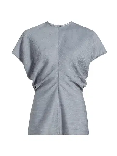 Toteme Women's Crinkled Slouch-Waist Top - Mistral | Thumbnail 1 Toteme Women's Crinkled Slouch-Waist Top - Mistral | Thumbnail 1