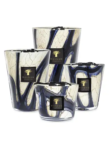 Baobab Collection Stones Lazuli Candle - Blue Small | Thumbnail 1 Baobab Collection Stones Lazuli Candle - Blue Small | Thumbnail 1