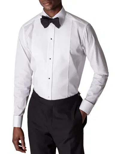 Eton Men's Classic-Fit Piqué Formal Shirt - White - Size 19 | Thumbnail 2 Eton Men's Classic-Fit Piqué Formal Shirt - White - Size 19 | Thumbnail 2
