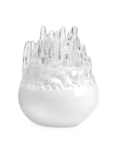 Kosta Boda Polar Glass Votive Holder - White - Size Large | Thumbnail 3 Kosta Boda Polar Glass Votive Holder - White - Size Large | Thumbnail 3
