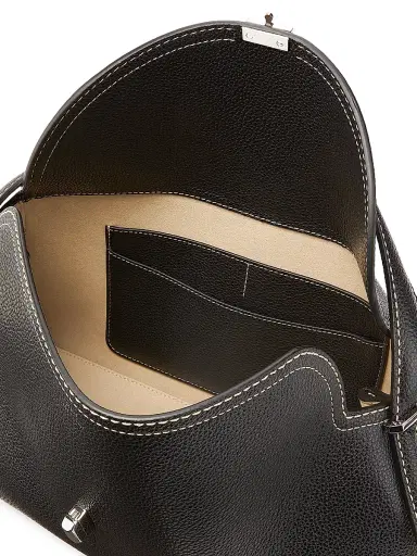 Toteme Women's T-Lock Leather Top-Handle Bag - Shark | Thumbnail 11 Toteme Women's T-Lock Leather Top-Handle Bag - Shark | Thumbnail 11