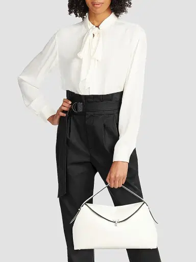 Toteme Women's T-Lock Leather Top-Handle Bag - Shark | Thumbnail 17 Toteme Women's T-Lock Leather Top-Handle Bag - Shark | Thumbnail 17