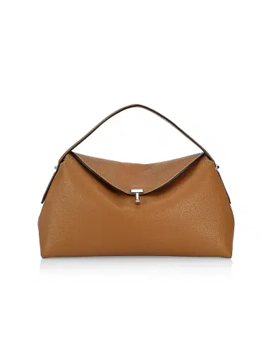 Toteme Women's T-Lock Leather Top-Handle Bag - Shark | Thumbnail 22 Toteme Women's T-Lock Leather Top-Handle Bag - Shark | Thumbnail 22