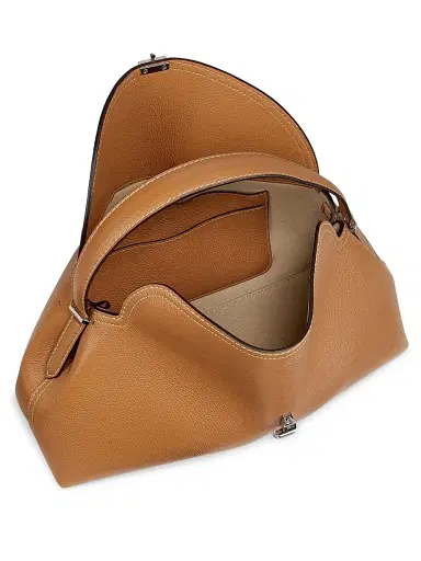 Toteme Women's T-Lock Leather Top-Handle Bag - Shark | Thumbnail 25 Toteme Women's T-Lock Leather Top-Handle Bag - Shark | Thumbnail 25