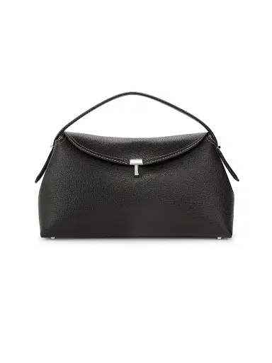 Toteme Women's T-Lock Leather Top-Handle Bag - Shark | Thumbnail 8 Toteme Women's T-Lock Leather Top-Handle Bag - Shark | Thumbnail 8