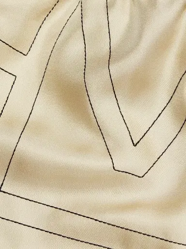 Toteme Women's Silk Stitched-Logo Shorts - Monogram | Thumbnail 7 Toteme Women's Silk Stitched-Logo Shorts - Monogram | Thumbnail 7