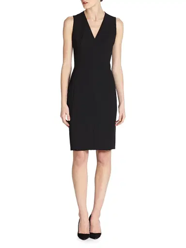 Akris Women's Architecture Collection Double-Face Wool Dress - Black - Size 16 | Thumbnail 2 Akris Women's Architecture Collection Double-Face Wool Dress - Black - Size 16 | Thumbnail 2