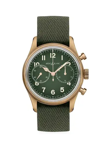 Montblanc Men's 1858 Limited Edition Stainless Steel & Leather Strap Automatic Chronograph Watch | Thumbnail 1 Montblanc Men's 1858 Limited Edition Stainless Steel & Leather Strap Automatic Chronograph Watch | Thumbnail 1