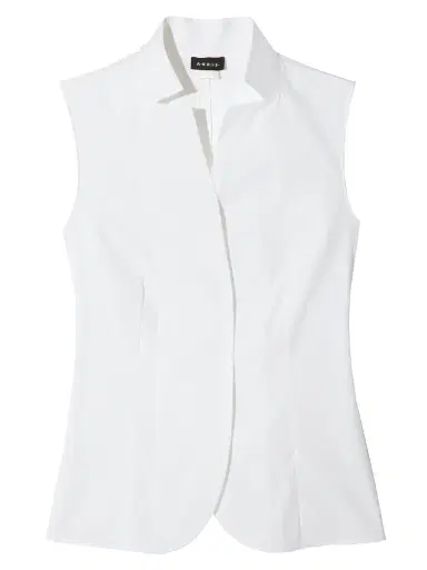 Akris Women's Stretch-Cotton Revers Collar Blouse | Thumbnail 1 Akris Women's Stretch-Cotton Revers Collar Blouse | Thumbnail 1