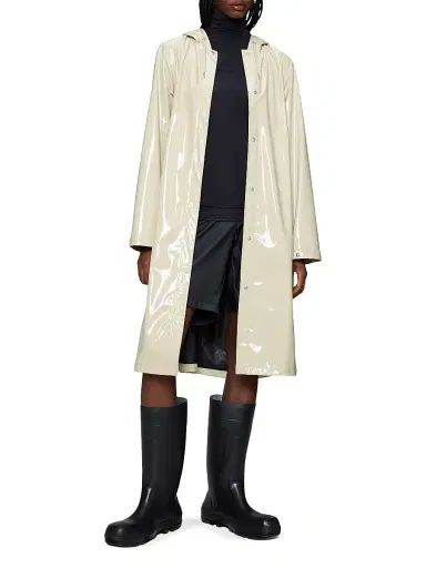 Rains Women's A-Line Longer W Jacket - Shore | Thumbnail 2 Rains Women's A-Line Longer W Jacket - Shore | Thumbnail 2