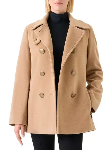 Akris punto Women's Double-Breasted Wool-Blend Pea Coat - Malt - Size 14 | Thumbnail 4 Akris punto Women's Double-Breasted Wool-Blend Pea Coat - Malt - Size 14 | Thumbnail 4