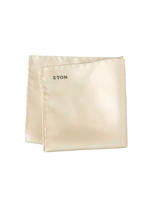 Men's Solid Silk Pocket Square - Champagne Men's Solid Silk Pocket Square - Champagne