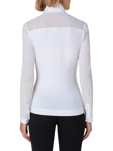 Akris punto Women's Elements Mesh-Sleeve Blouse | Thumbnail 5 Akris punto Women's Elements Mesh-Sleeve Blouse | Thumbnail 5