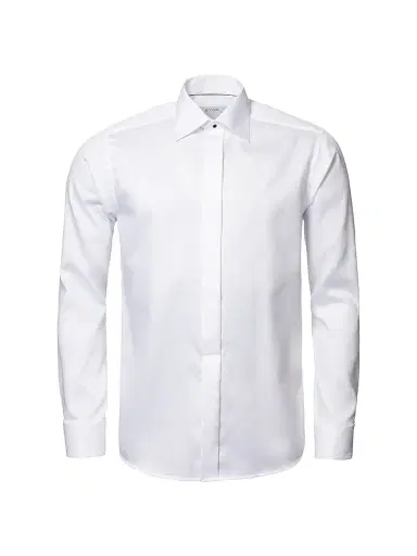 Eton Men's Contemporary Fit Diamond Weave Formal Shirt - White - Size 18 | Thumbnail 4 Eton Men's Contemporary Fit Diamond Weave Formal Shirt - White - Size 18 | Thumbnail 4