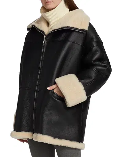 TOTEME Women's Signature Shearling Jacket | Thumbnail 3 TOTEME Women's Signature Shearling Jacket | Thumbnail 3