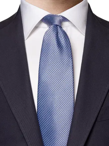 Eton Men's Geometric Silk Tie - Purple | Thumbnail 2 Eton Men's Geometric Silk Tie - Purple | Thumbnail 2