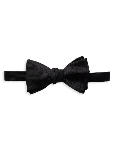 Eton Men's Grosgrain Silk Pre-Tied Bow Tie - Black | Thumbnail 1 Eton Men's Grosgrain Silk Pre-Tied Bow Tie - Black | Thumbnail 1