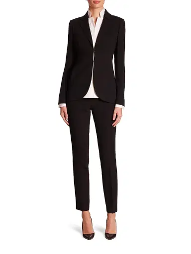 Akris Women's Melissa Double-Face Wool Pants - Black - Size 16 | Thumbnail 2 Akris Women's Melissa Double-Face Wool Pants - Black - Size 16 | Thumbnail 2