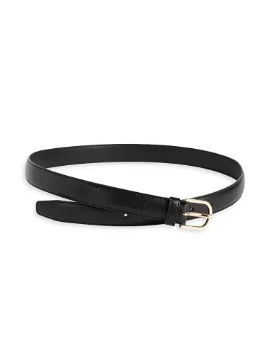 TOTEME Women's Slim Trouser Leather Belt - Black - Size Medium | Thumbnail 2 TOTEME Women's Slim Trouser Leather Belt - Black - Size Medium | Thumbnail 2