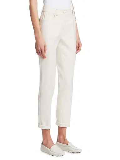 Akris Women's Magda Slim Roll-Hem Jeans - Paper | Thumbnail 4 Akris Women's Magda Slim Roll-Hem Jeans - Paper | Thumbnail 4