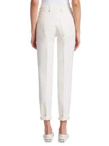 Akris Women's Magda Slim Roll-Hem Jeans - Paper | Thumbnail 5 Akris Women's Magda Slim Roll-Hem Jeans - Paper | Thumbnail 5