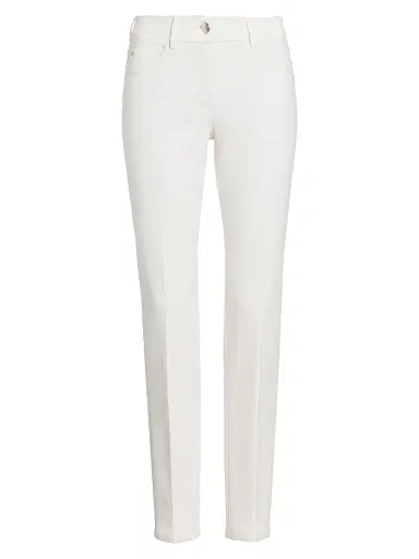 Akris Women's Magda Slim Roll-Hem Jeans - Paper | Thumbnail 1 Akris Women's Magda Slim Roll-Hem Jeans - Paper | Thumbnail 1
